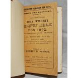 Wisden Cricketers' Almanack 1892. 29th edition. Original paper wrappers, bound in light brown boards