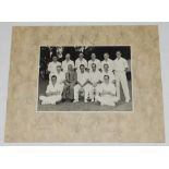 Transvaal 1949/50. Original mono photograph of the Transvaal team, seated and standing in rows in