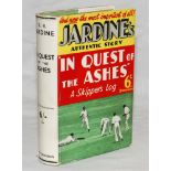 Bodyline. 'In Quest of The Ashes'. D.R. Jardine. London 1933. Unusual to see with original