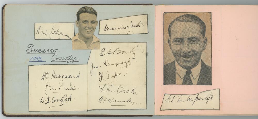 Australia tour to England 1930. Autograph album dated 1933 including ten signatures in ink of the - Image 4 of 8