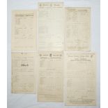 Wartime and post-war scorecards. Six official scorecards for Nottinghamshire v Royal Air Force,