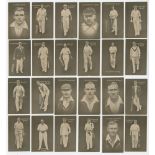 'Cricketers'. Australian Licorice Ltd trade cards 1928/29. Full set of twenty four cards. Dark