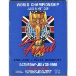 World Cup 1966. Official programmes for the World Cup Final 1966, England v West Germany held at