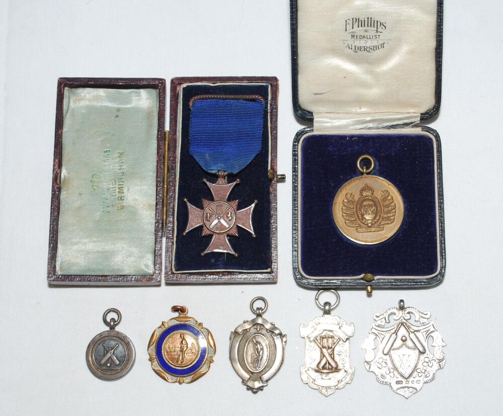 Cricket club medals 1899-1951. Six cricket medals of which four are silver. Includes 'V.P.C.A.