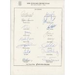 New Zealand 1984 and 1990s. Two official autograph sheets, one for the New Zealand tour to Sri Lanka