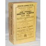 Wisden Cricketers' Almanack 1925. 62nd edition. Original paper wrappers. Minor wear and fading to