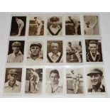 'Australian Test Team' 1930. Full set of fifteen real photograph postcards of members of the