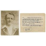 Don Bradman. Original sepia press photograph of a youthful Bradman, head and shoulders, wearing