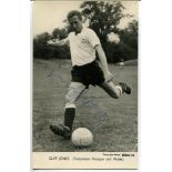 Clifford William Jones. Tottenham Hotspur 1958-1968. Mono plain backed real photograph postcard of