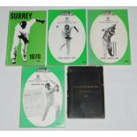 Surrey County Cricket Club Handbook 1894. Original boards with gilt titles to front board. Some wear