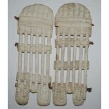 'Skeleton Leg Guards'. Pair of early original late 19th century open ribbed (skeleton) cane and