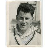 Leicestershire C.C.C. 1940s-1960s. Five original mono photographs of Leicestershire players, each