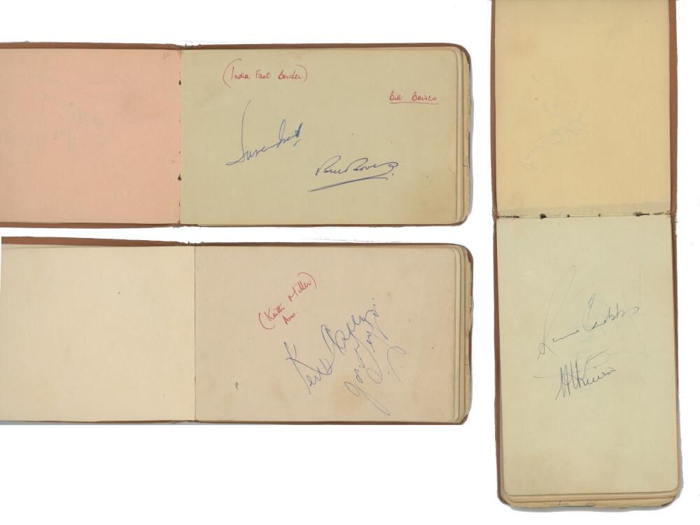 Cricket autographs 1950s-1960s. Brown autograph album comprising an excellent selection of approx. - Image 3 of 3