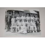 Yorkshire C.C.C. 1932. Original mono photograph of the Yorkshire team seated and standing in rows in