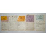 Cricket scorecards with tickets. England v South Africa 1951 & 1955. Two official scorecards for the