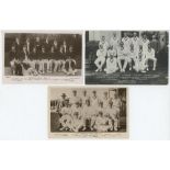 Australian Test teams and players 1905-1950s. Two real photograph sepia postcards of Australian Test