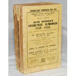 Wisden Cricketers' Almanack 1923. 60th edition. Original paper wrappers. Breaking to page block,