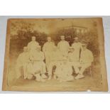 Cambridge University C.C. 1894. Original sepia photograph of the Cambridge University team, seated