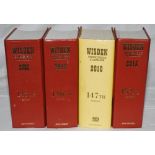 Wisden Cricketers' Almanack 2008, 2009, 2010 and 2015. Four original hardbacks, the 2010 edition