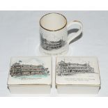 The Pavilion. Lord's Cricket Ground. Marylebone Cricket Club'. A Lancaster & Sandland ceramic