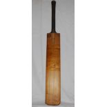 England v The Rest 1927. Harrow size 'Jack Hubble' bat fully signed in ink by both teams for the