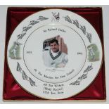 Richard Hadlee. Seventeen identical Royal Grafton china plates commemorating Sir Richard Hadlee