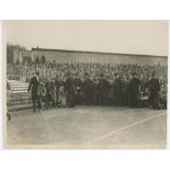 England v Australia 1948. Interesting and unusual original mono press photograph of police forming a