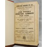 Wisden Cricketers' Almanack 1924. 61st edition. Original paper wrappers, bound in light brown boards