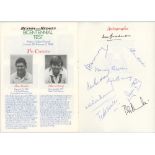 'Benson & Hedges Bicentennial Test Match Dinner 1988'. Official programme/ menu and ticket for the