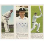 'Carrs Sports'. Cricket card series 1967. Full set of twenty colour cards with biography below