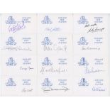 England, West Indies and Pakistan Test Cricketers. Twenty eighty white signatures of Test