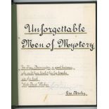 'Unforgettable Men of Mystery: The Slow Men'. Les Bailey 1976. 46pp book of verse hand written in