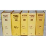 Wisden Cricketers' Almanack 1984, 1986, 1989, 1991 and 1993. Five original hardbacks with original
