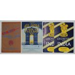 India tours to England 1936-1959. Four official tour booklets for India tours. 'All India Tour of