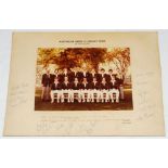 Australia Under 19 tour of Pakistan 1981. Original colour photograph of the touring party,