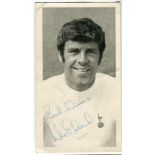 Mike England. Tottenham Hotspur 1966-1975. Real photograph plainback trade card of England half