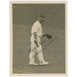 Maurice Leyland. Yorkshire & England 1920-1947. England v Australia 1938. Original sepia press