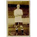 William Cartwright. Tottenham Hotspur 1913-1914. Early sepia real photograph postcard of Cartwright,