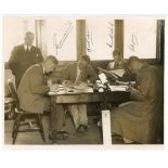 South Africa tour of England 1935. Excellent sepia press photograph of five members of the South