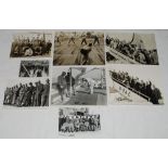 Touring teams in transit 1932-1970. A selection of twelve original mono press photographs