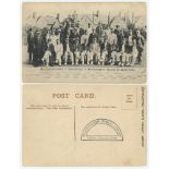 'Northamptonshire v Australians at Northampton, August 17-19th 1905'. Mono postcard featuring both