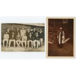 M.C.C. tour to India 1926/27. Rare mono real photograph postcard of thirteen members of the M.C.C.