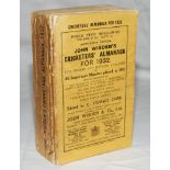 Wisden Cricketers' Almanack 1932. 69th edition. Original paper wrappers. Very slight breaking to