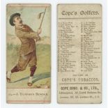 Golf cigarette cards. 'Cope's Golfers' 1900. Cope Bros. & Co., Liverpool. Card no. 23 'A Duffer's