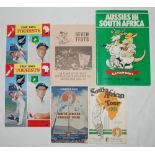 South Africa tour brochures 1935-1987. Four official and one unofficial tour brochures. Titles