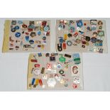 Russian sporting pin badges 1960/80's. Large collection of over one hundred and twenty bid badges