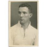 Thomas Meads. Tottenham Hotspur 1929-1934. Mono real photograph postcard of Meads, half length, in