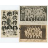 England 1926-1928/29. Three rarer postcards including a mono real photograph postcard featuring
