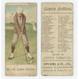Golf cigarette cards. 'Cope's Golfers' 1900. Cope Bros. & Co., Liverpool. Card no. 48 'A Long