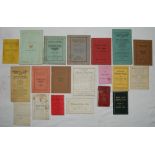 Cricket club and association handbooks and fixture cards 1875-2000s. Large selection of club